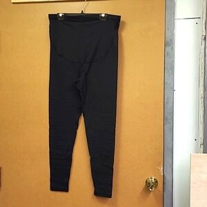 Buttergene Size M Grey and Black Maternity Leggings